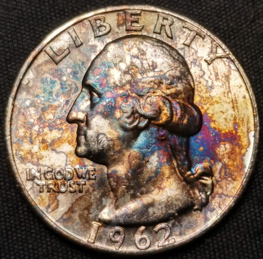1962-Washington-Quarter-Uniquely-Toned---Please-Grade