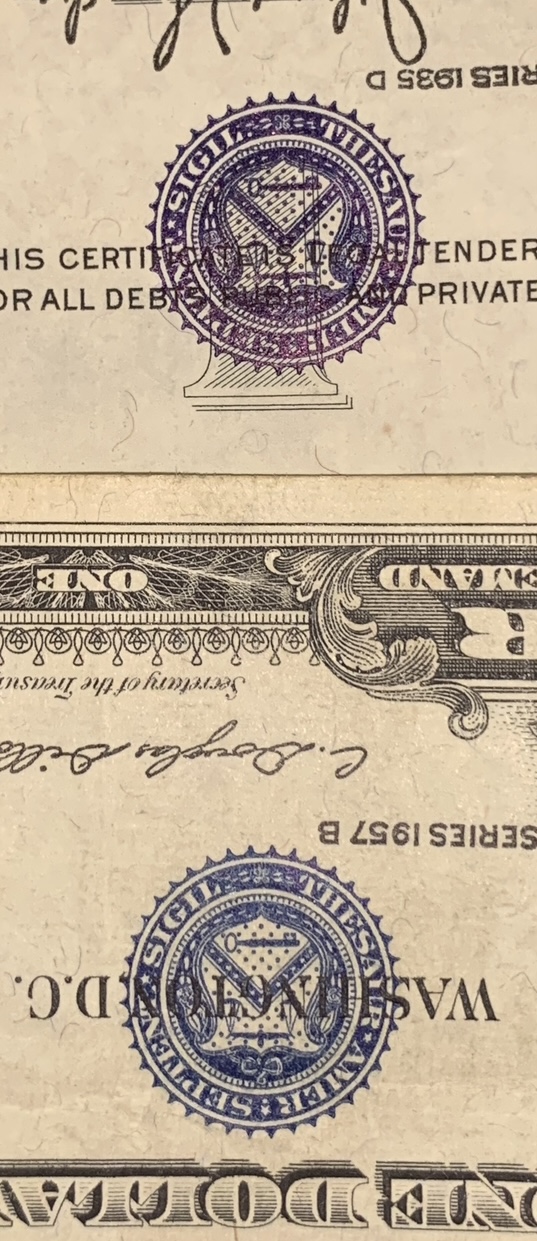 Series-1935-D-One-Dollar-Bill-With-Inverted-Overprint-Error