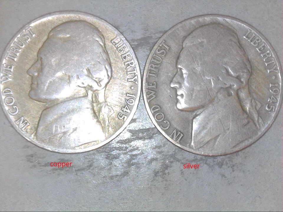 1945-P-Nickel---New-Pairs-Of-Coins,-One-Copper,-An-Other-Silver?