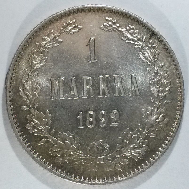1892-Finland-Markka-For-Grading