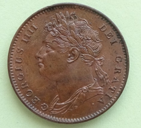 1825-Over-Higher-5-George-IV-Farthing-Grading