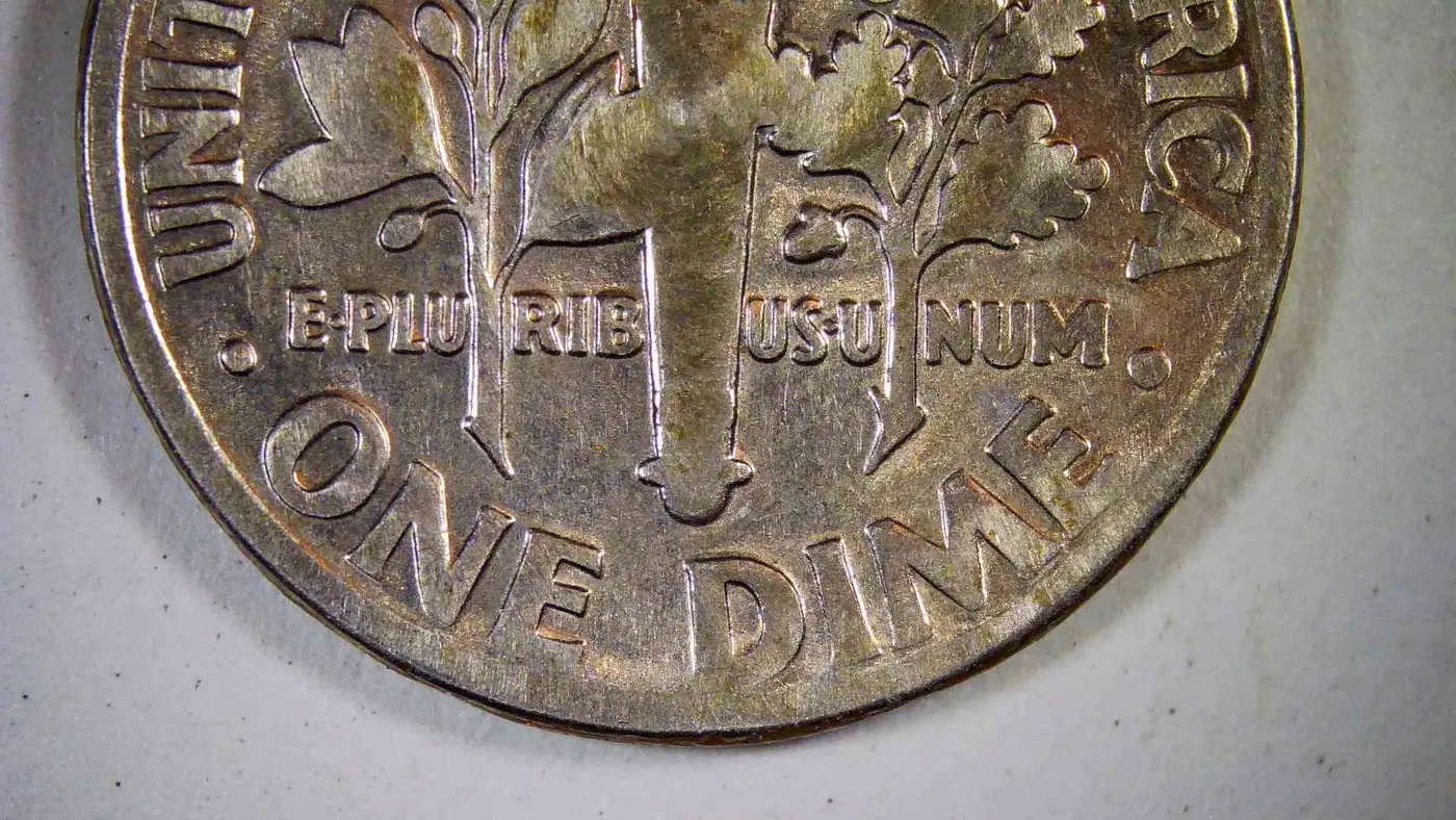1996-D-Roosevelt-Dime,-Missing-His-Ear-/-RPM-/-DDO
