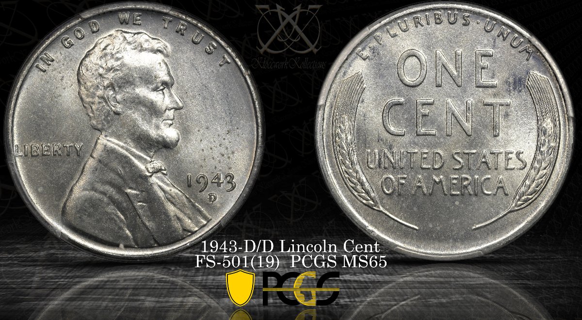 1943-D/D-Lincoln-FS-501-RPM-001-PCGS-MS-65
