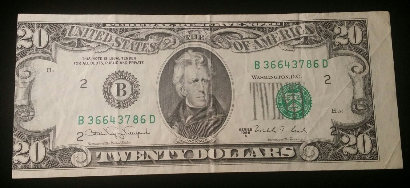 1986-Twenty-Dollar-Bill-Misalignment-Error-On-One-Side-Only...-Any-Value?
