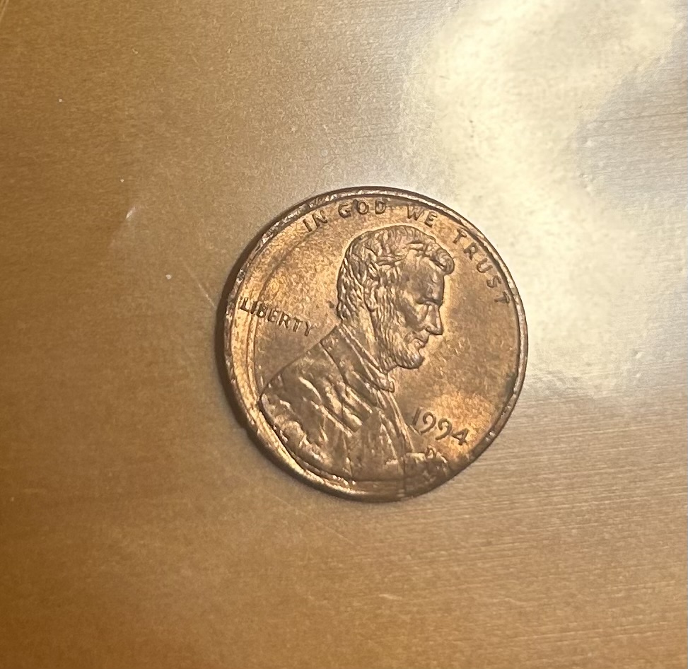 1994-D-Penny-Counter-Stamped/-Die-Clash