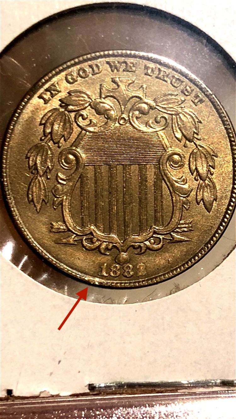 1882-Shield-Nickel-Will-It-Be-Disqualified-By-PCGS-Or-NGC--1-Spot-Rim-Dmg