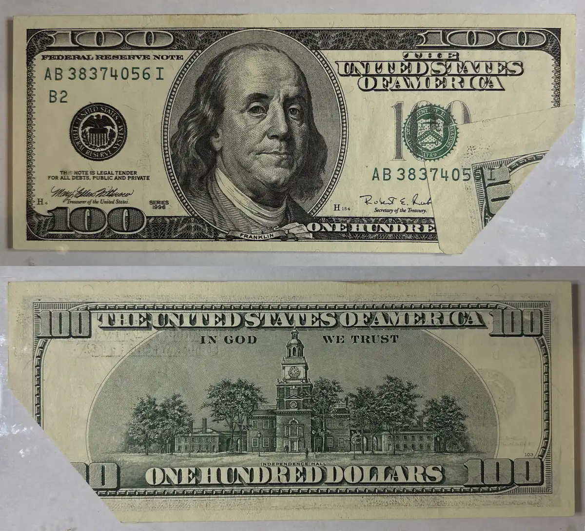 Series-1996-$100-Printed-Fold-With-Ink-Ghosting