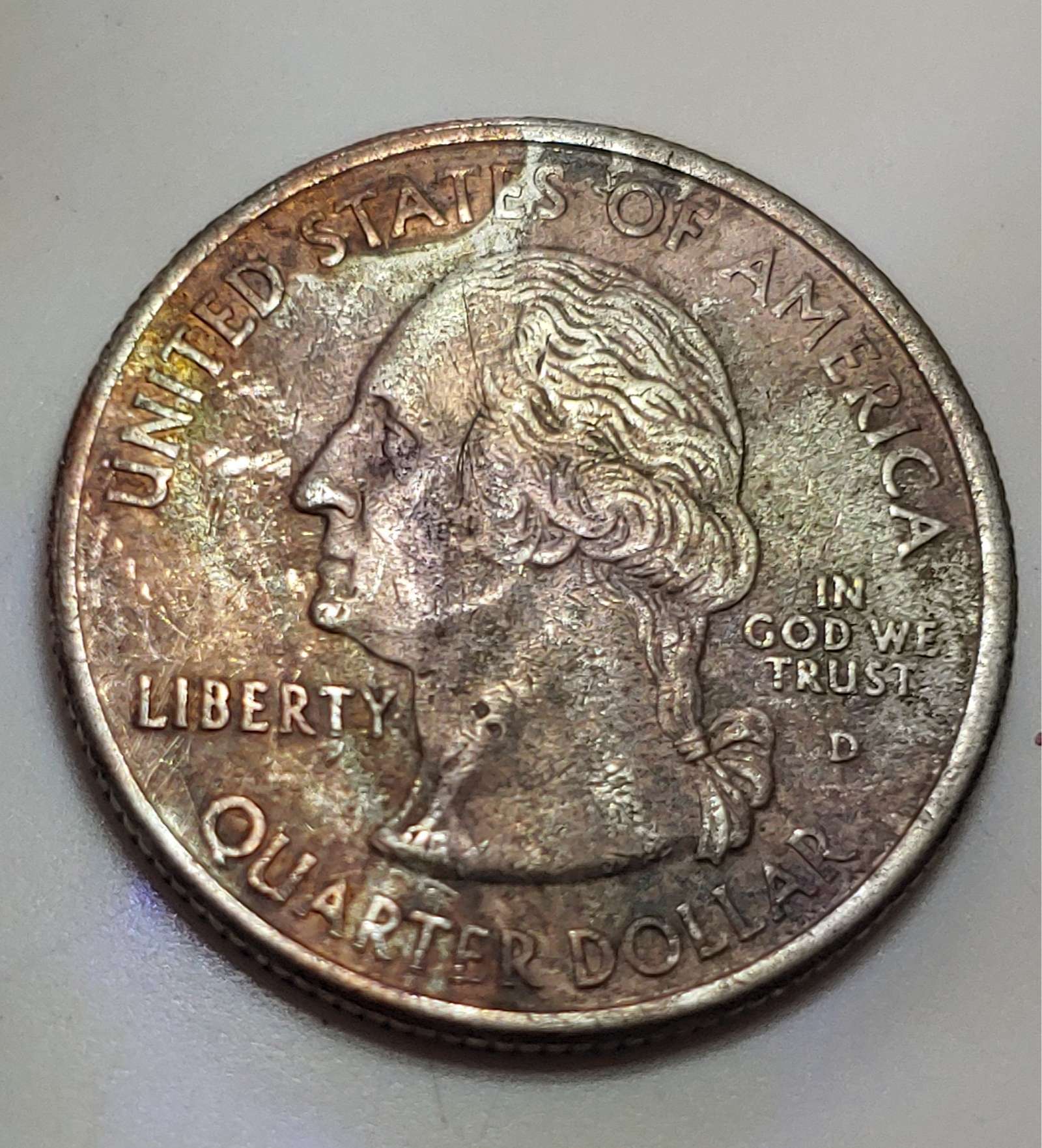 Damaged-2001-New-York-State-Quarter-Or-Missing-Parts-Of-Clad