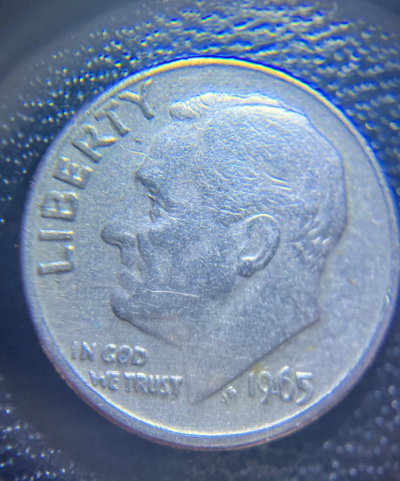 1965-Roosevelt-Dime,-Mint-Mark-Under-The-Date