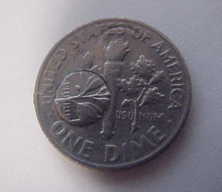 1966-Liberty-Dime-With-Weird-Stamping