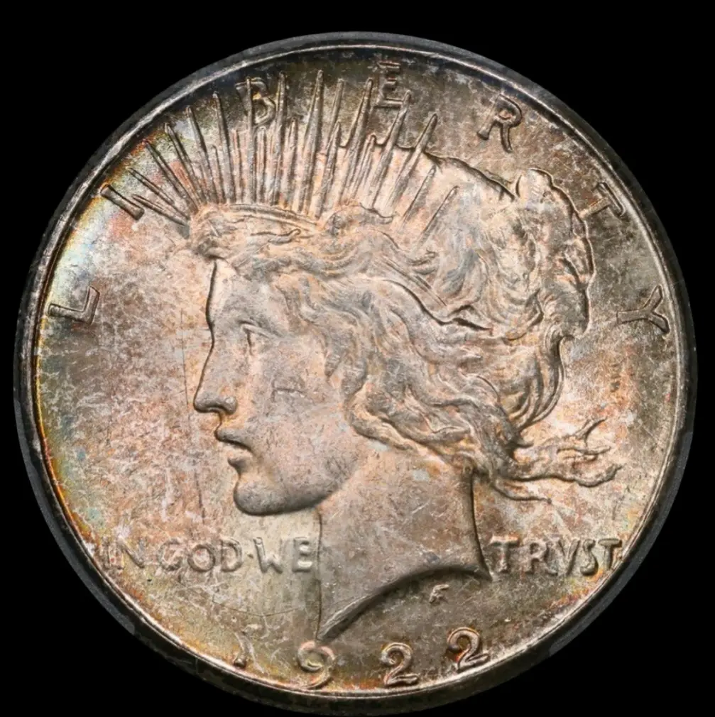 My-Most-Recent-Pickup---Rainbow-Toned-22-S-Peace-Dollar