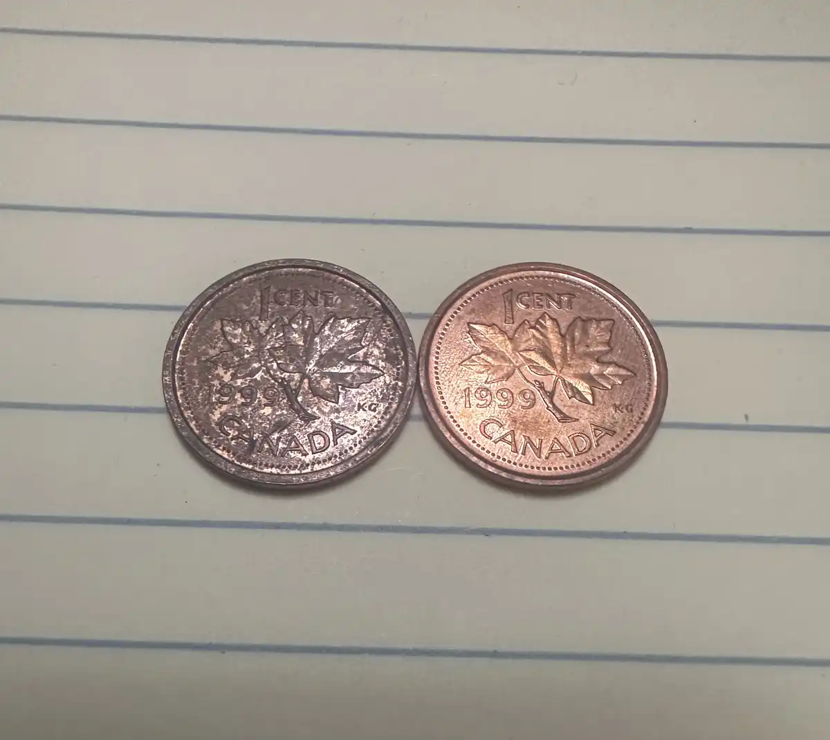 1999-Canadian-Penny---Wrong-Weight-2.64g