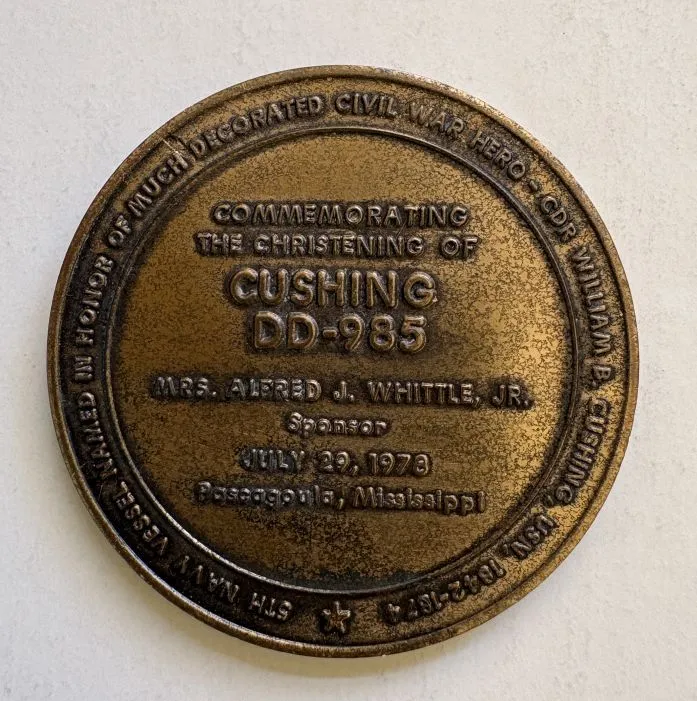 US-Navy-Ship-Dd-985,-Uss-Cushing-Christening-Medallion