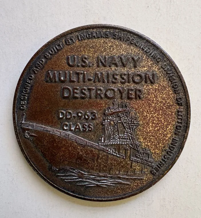 US-Navy-Ship-Dd-985,-Uss-Cushing-Christening-Medallion