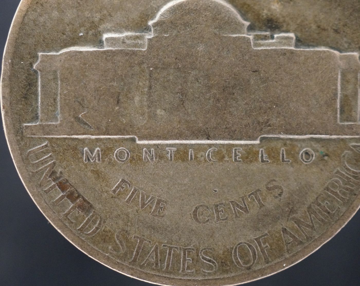 1943-'S'-Jefferson-Nickel-Curious-Mark-On-Reverse