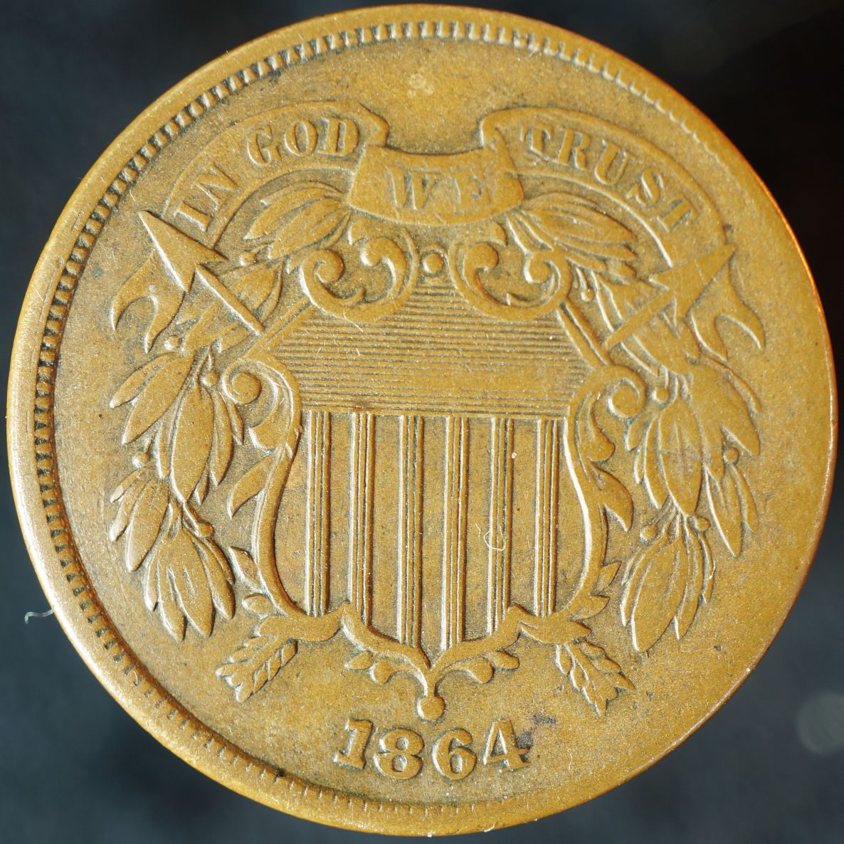 1864-2-Cent-Die-Crack-Reverse