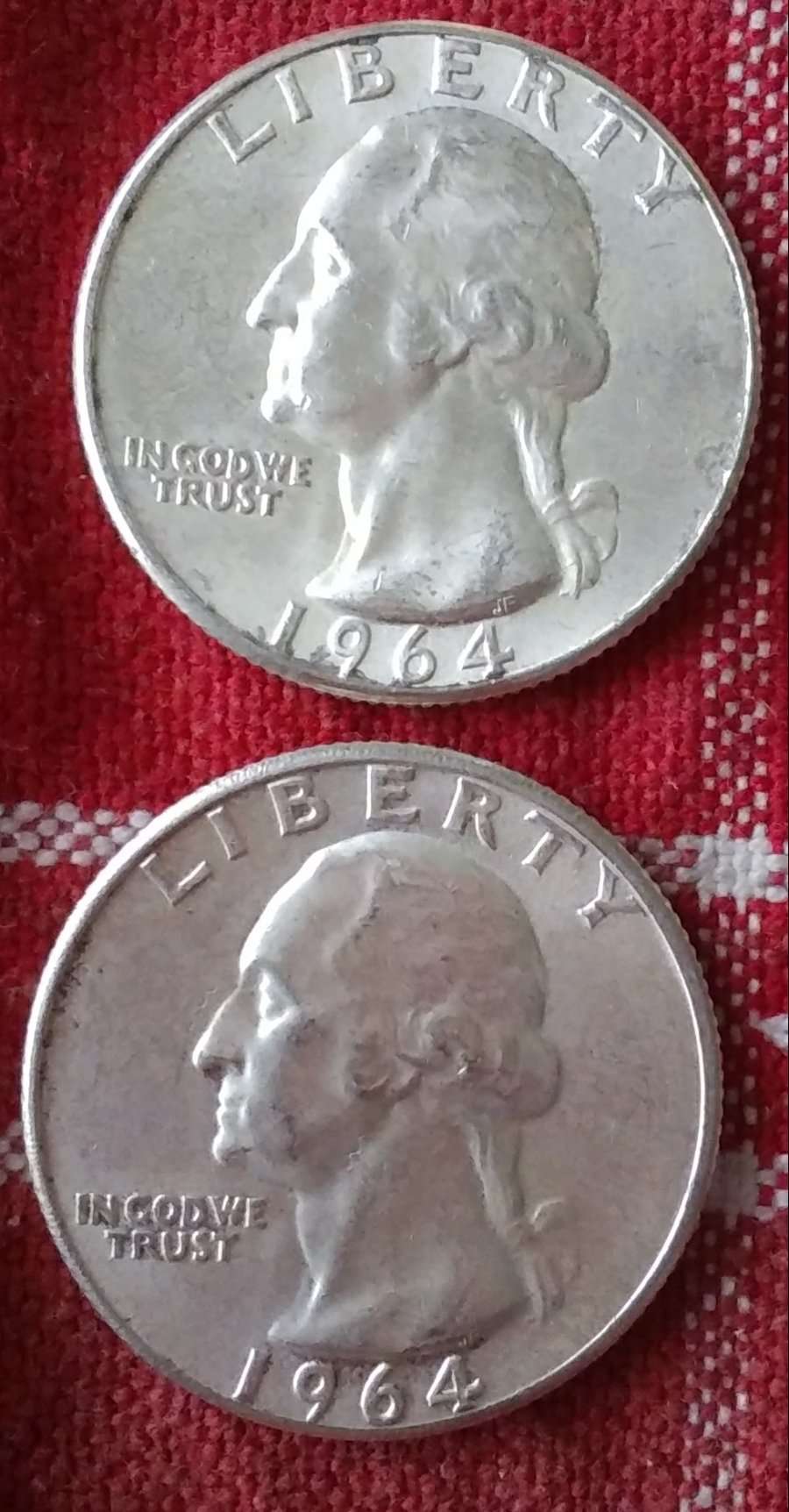 1964-Type-B-Reverse-FS-901-Washington-Quarter-X-2-Grades?