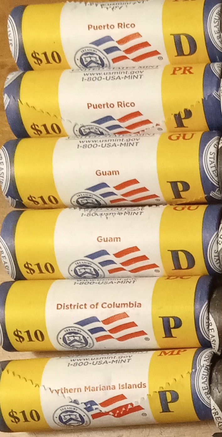 Mint-Quarter-Rolls---State,-ATB-And-US-Territories