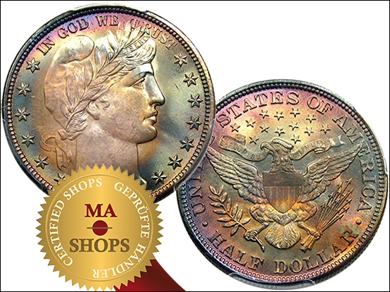 US-1896-50c-PCGS/Cac-MS-66+