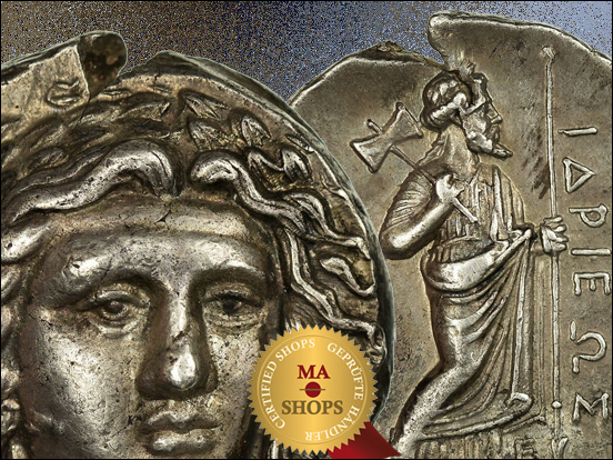 Tetradrachm-351-344-Halikarnassos-Coin,-Satraps-Of-Caria,-Hidrieus,-Halikar
