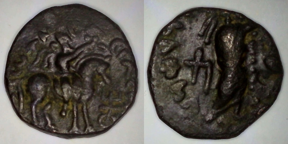Vima-Takto-Soter-Megas-Small-Bronze-Coin-From-Kushan-Empire