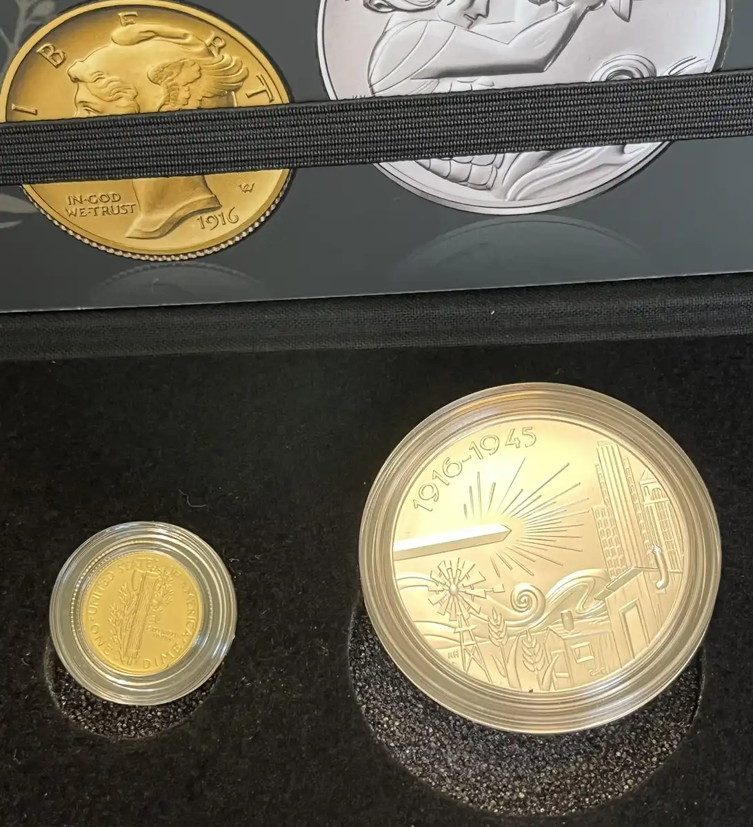 US-Mint-Best-Of-The-Mint-1916-Mercury-Dime-Gold-Coin-And-Silver-Medal-Set-Available-6/4/26