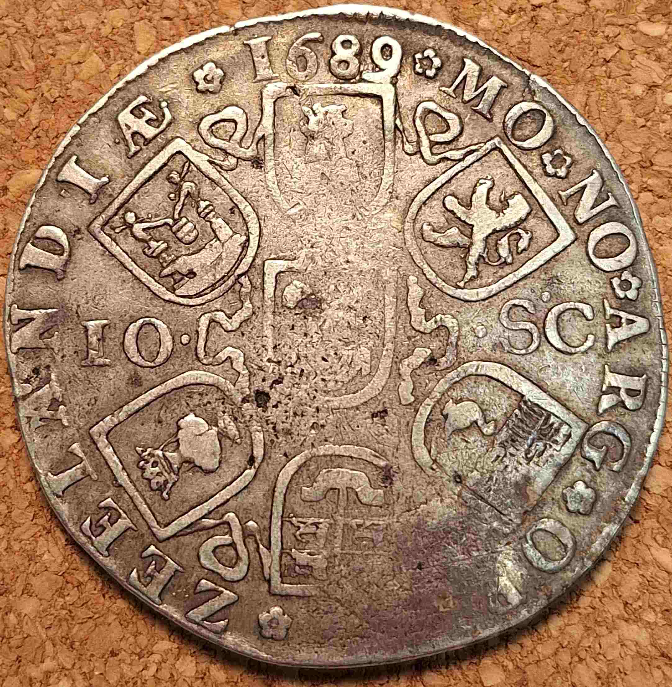 1689-Netherlands-Dutch-Republic-Zeeland-2-Daalders-Overdate?