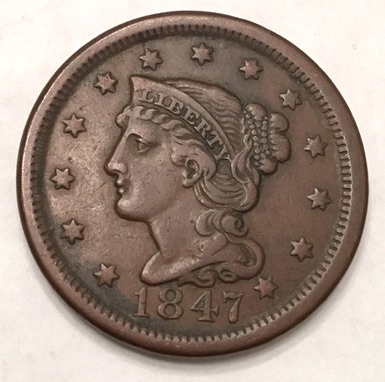 1847-Large-Cent-For-Grading