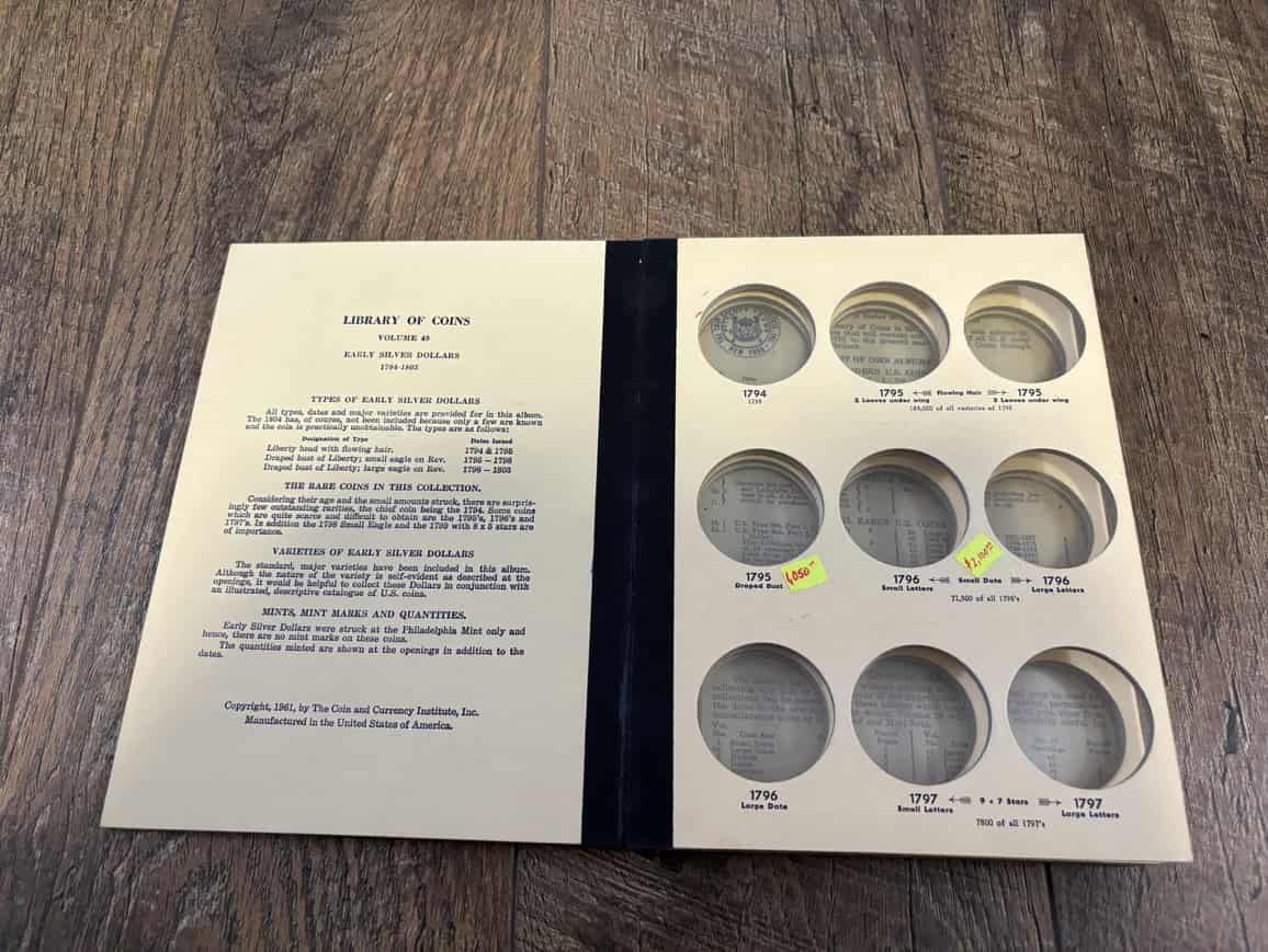 Library-Of-Coins-Early-Silver-Dollars-Coin-Album-Volume-49-1794/1803-Value?