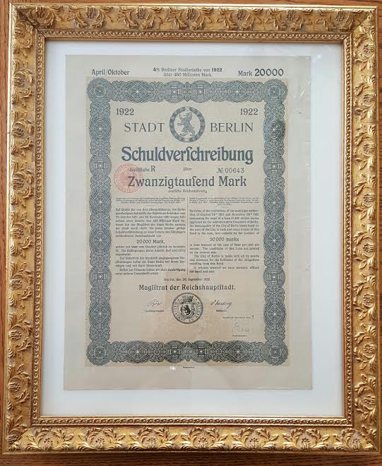 September-1922-German-Marks-140,000-In-Bonds-Duirng-Hyperinflation.