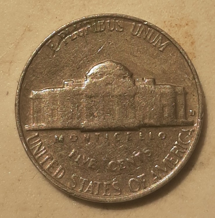 1964-D-Jefferson-Nickel-Lamination-Error
