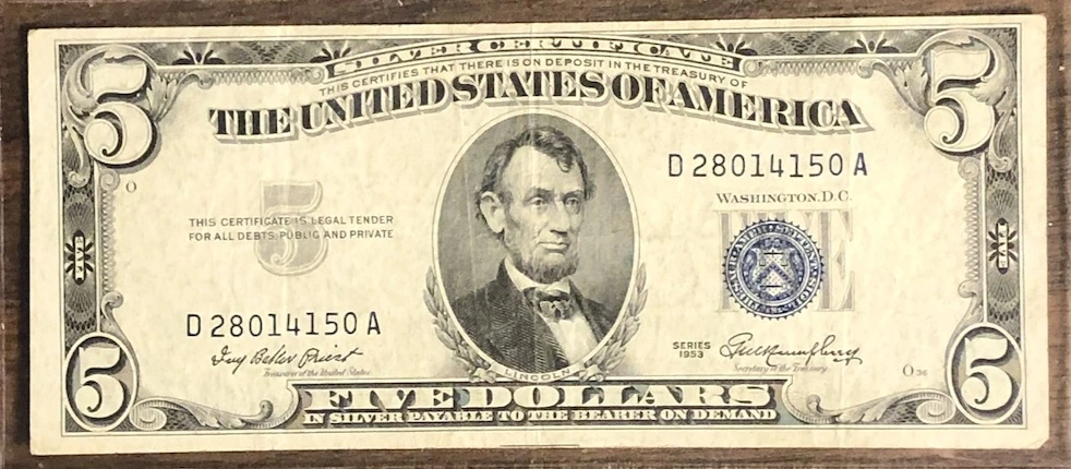 Grade-Needed-For-1953-$5-Blue-Seal-Note