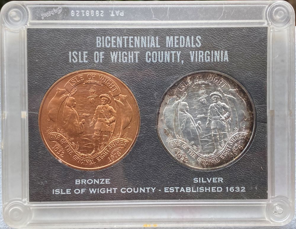 Bicentennial-Medals-Isle-Of-Wight-County-Virginia-Bronze-&-Silver