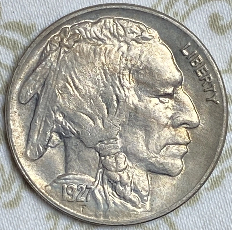1927-P-Buffalo-Nickel-MS-Or-AU-?--Thanks