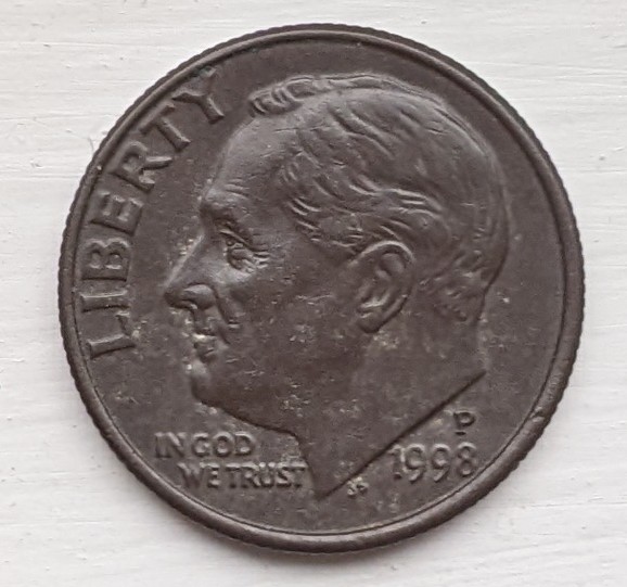1998-P-Dime-Missing-Clad?