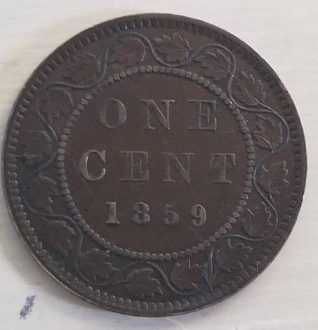 Die-Crack-On-Obverse-And-Reverse-Of-1859-Victoria-Cent