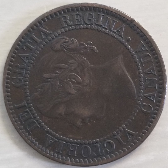 Die-Crack-On-Obverse-And-Reverse-Of-1859-Victoria-Cent