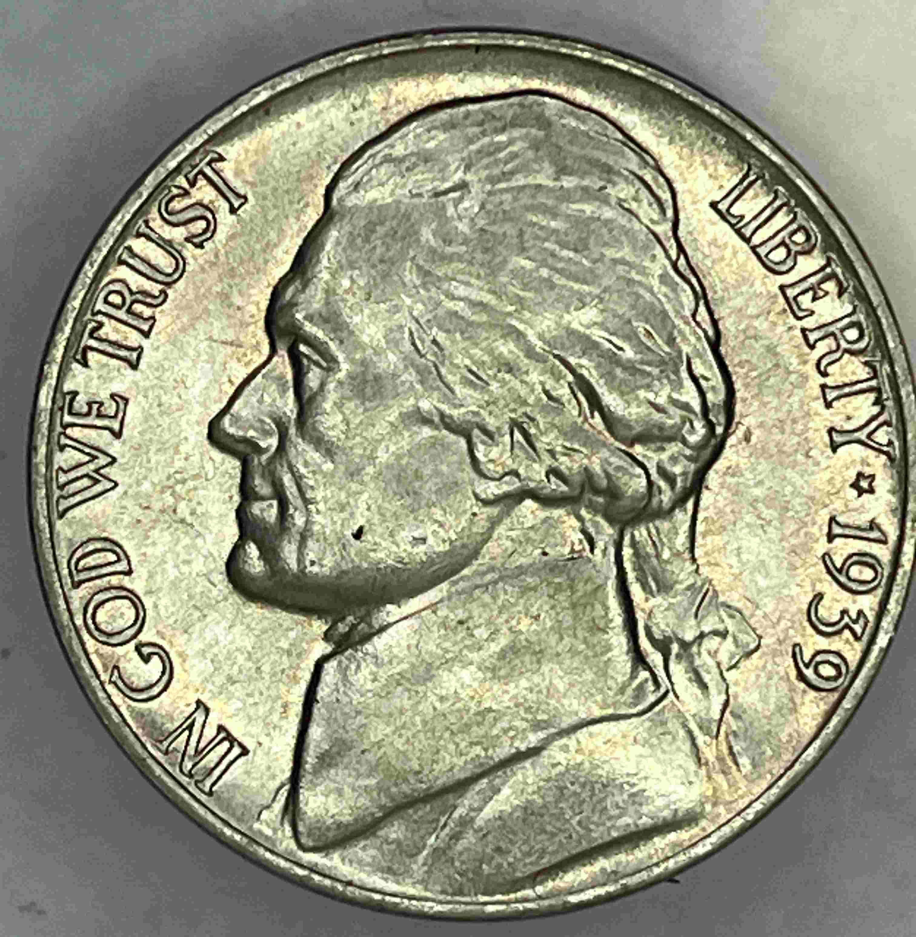 1939-Jefferson-Nickel-W/Microscope-Pictures-For-Grading