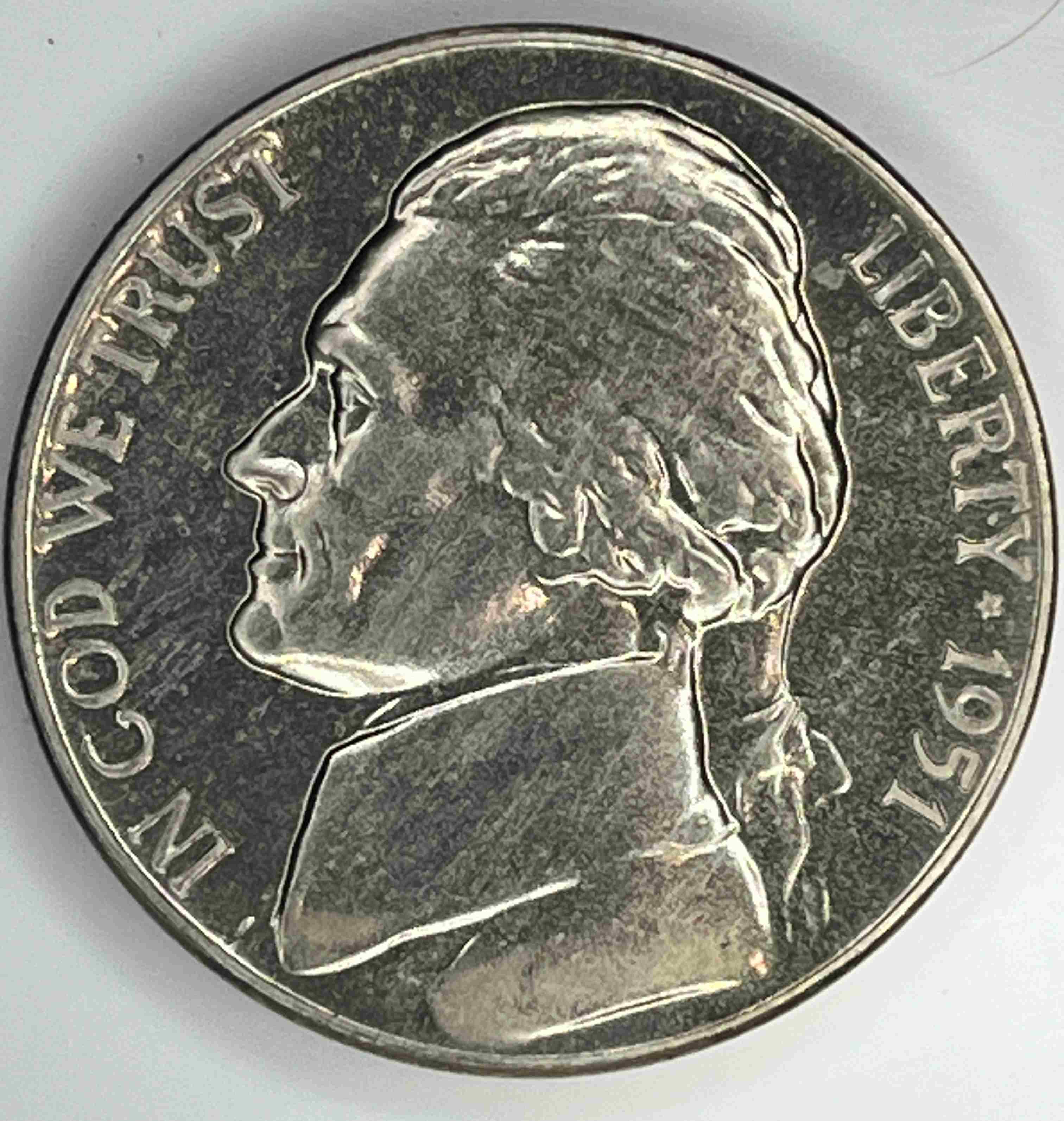 1951-Jefferson-Nickel-Proof-?-Or-Impaired-Proof?