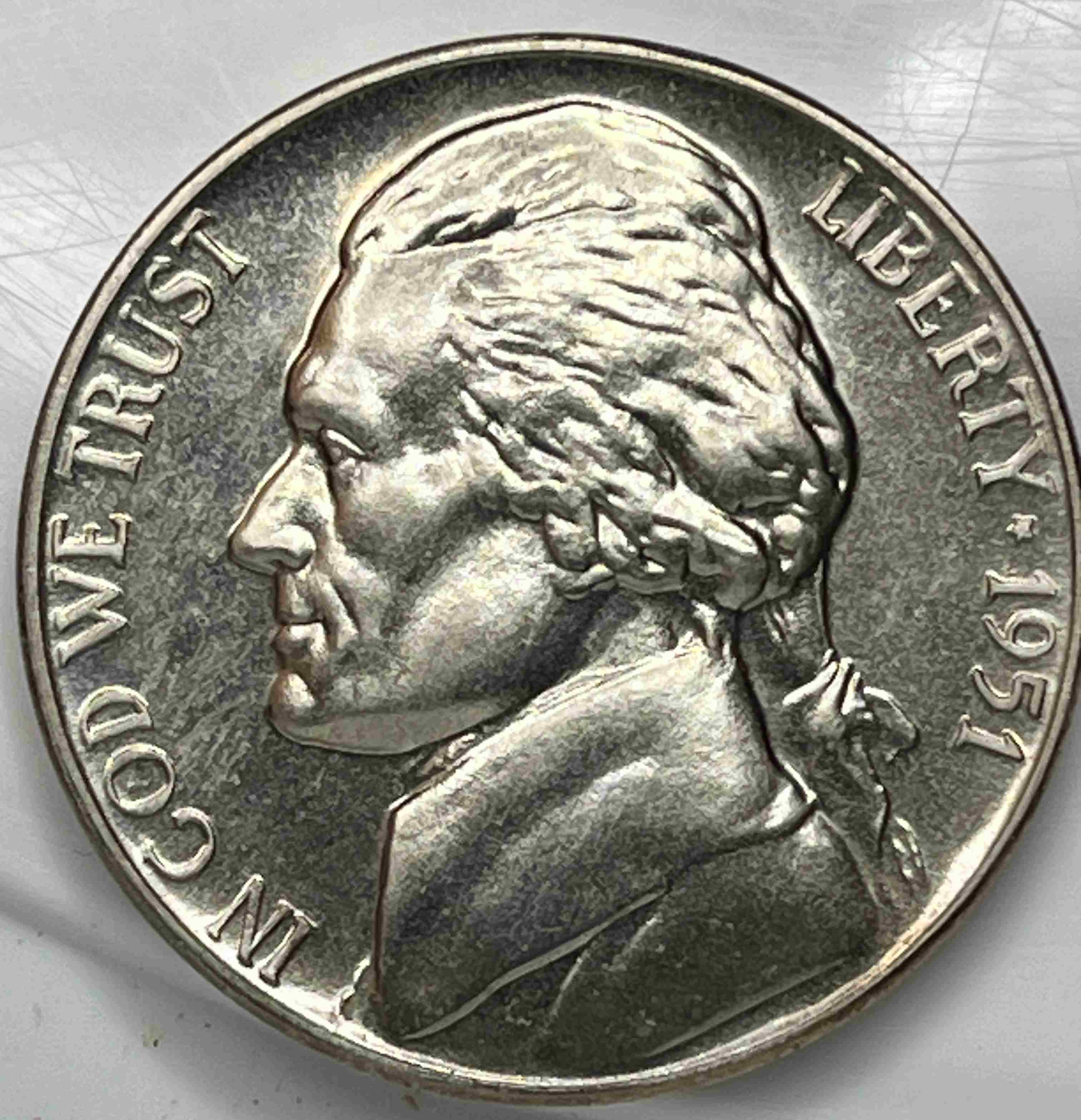 1951-Jefferson-Nickel-Proof-?-Or-Impaired-Proof?