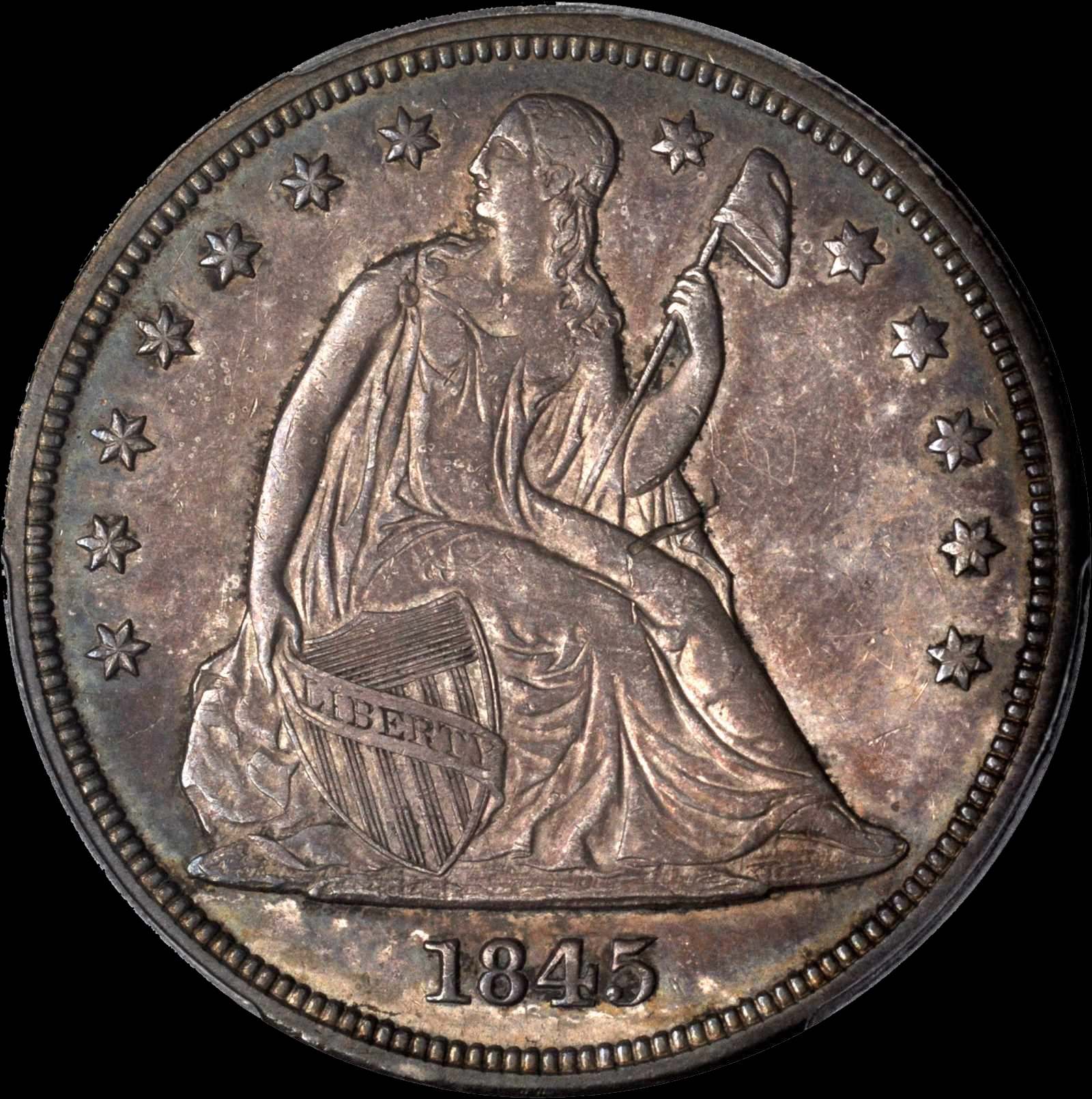 1845-Seated-Dollar-For-Grading