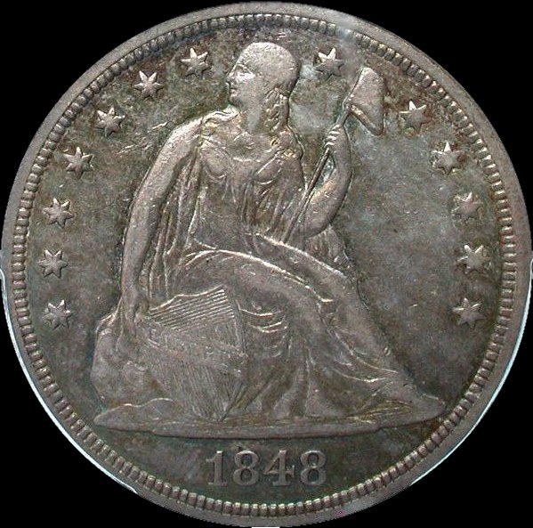 1848-Seated-Dollar-For-Grading