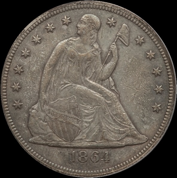 Civil-War-Seated-Dollar-For-Grading