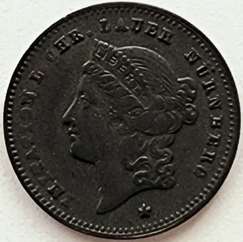 Lauer-Nurnberg-Game-Token-Mimicking-US-3-Cent-Nickel