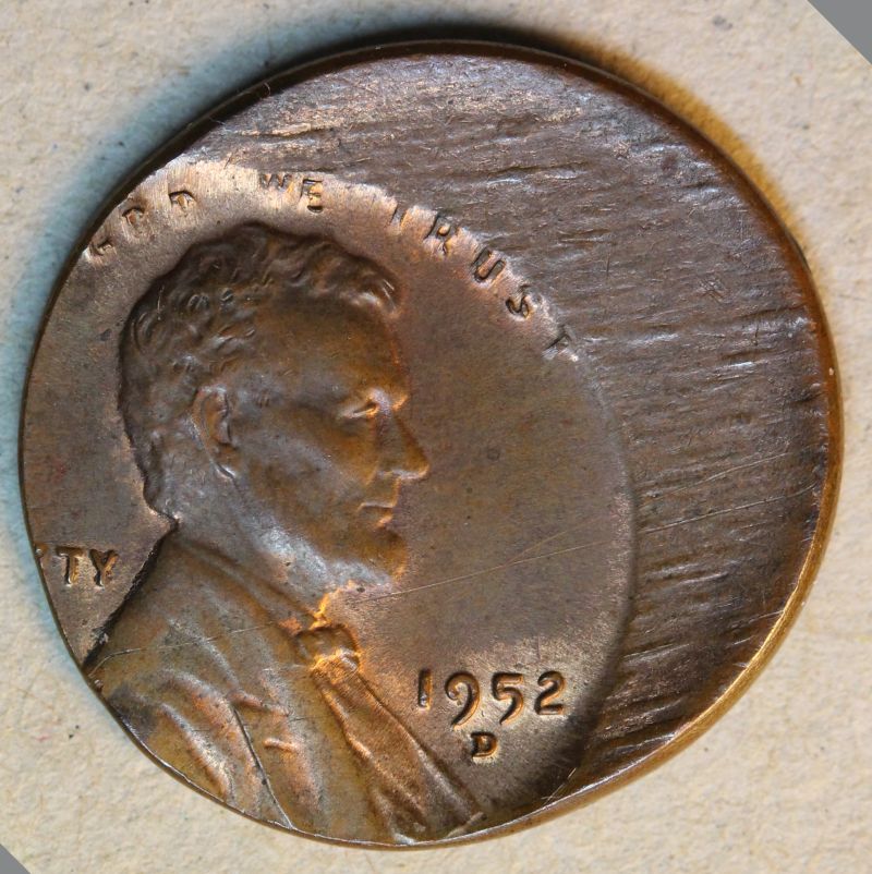 No-Date-Lincoln-Wheat-Cent-Mint-Error---Off-Center-W/-Planchet-Lines