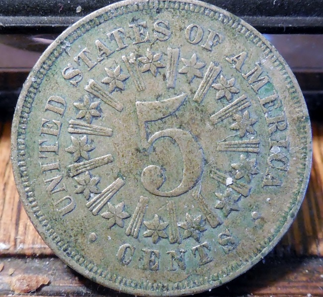1866-Shield-Nickel-Help---Update:-Soaked-In-Acetone.