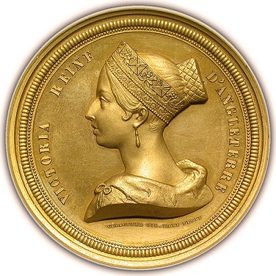 Medal	great-Britain-1843-Victoria-Visit-To-Ghent
