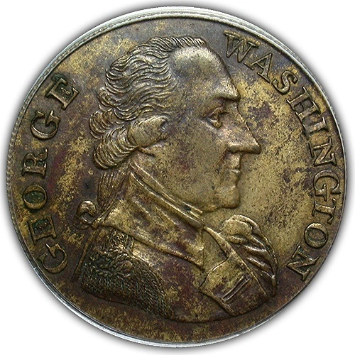 1790's-Ae-Medal-Washington-Success-Large,-Reeded-Edge-AU-55-PCGS