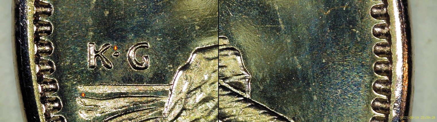 1963-Canadian-Proof-Like-DDR-Nickel-W/Collar-Clash