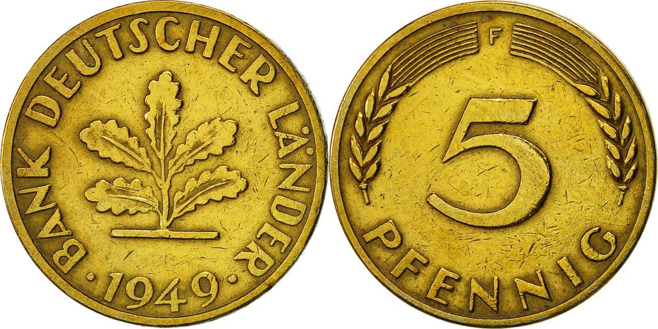 Deutchland-5-Pfennig-1949-Different-Material?